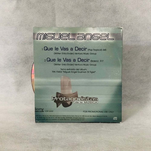 Rare! CD Miguel Angel - Que Le Vas A Decir - Picture 2 of 2